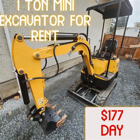 1-ton mini excavator rental|mini excavator monthly rental.